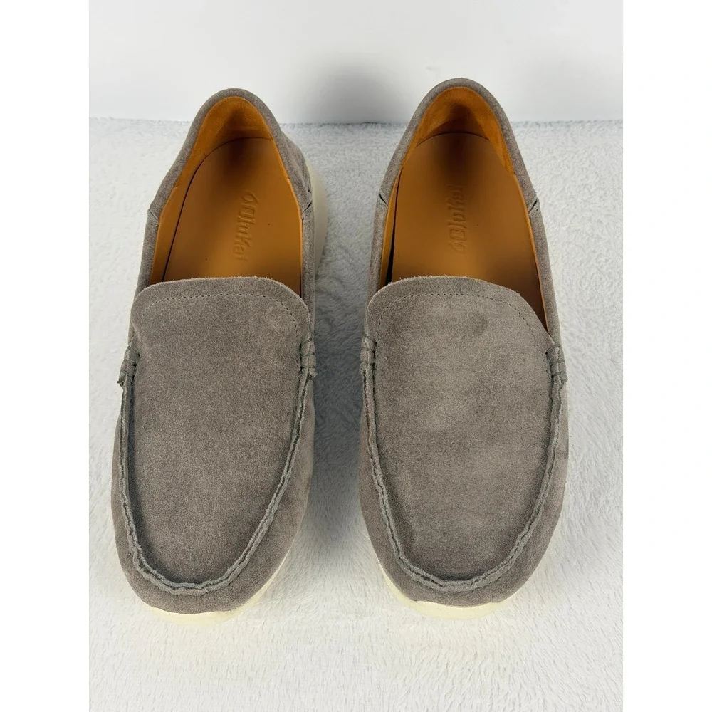 OluKai Ka'a Loafer Men's 10.5 Cooler Grey Suede Slip On Drop-In Heel 10535-1G1G